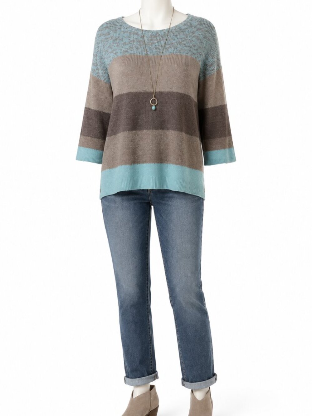 VENUS Color Block Knit Sweater – Size Large